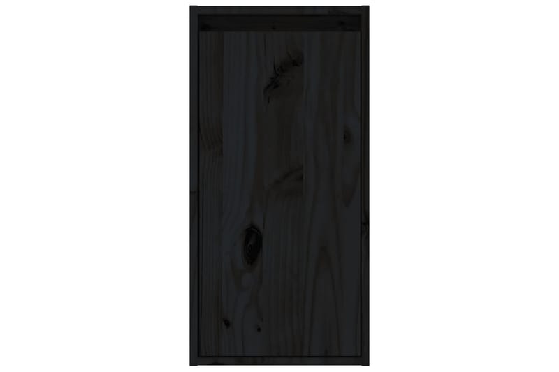 Seinäkaapit 2 kpl musta 30x30x60 cm täysi mänty - Musta - Säilytys - Hylly - Seinähylly