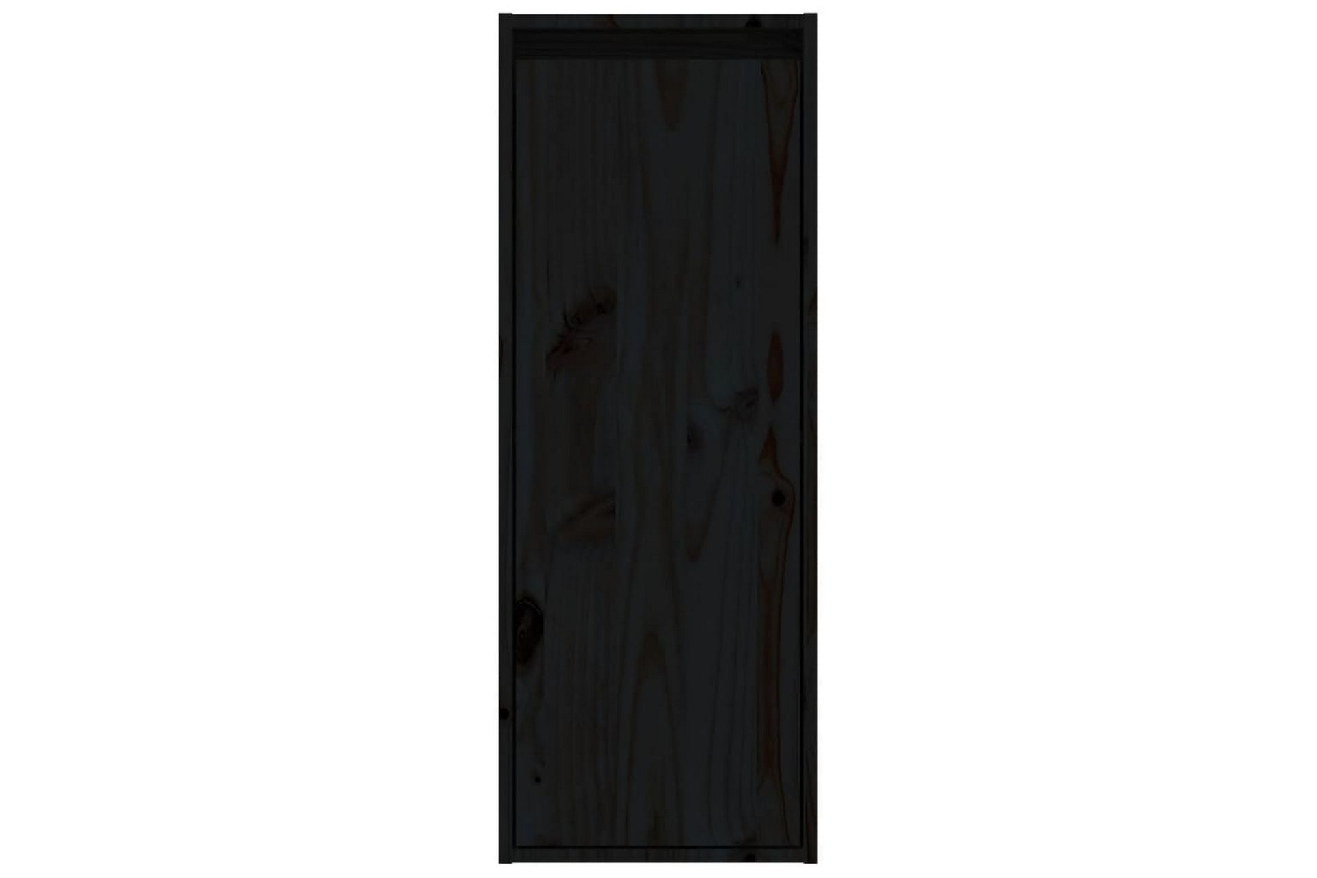 Seinäkaapit 2 kpl musta 30x30x80 cm täysi mänty - Musta - Säilytys - Hylly - Seinähylly