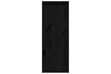 Seinäkaapit 2 kpl musta 30x30x80 cm täysi mänty - Musta - Säilytys - Hylly - Seinähylly