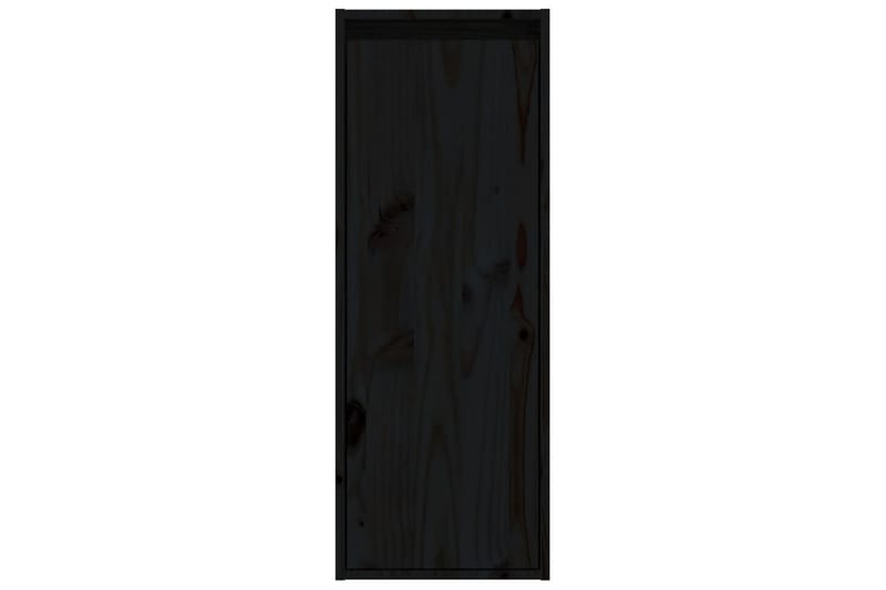 Seinäkaapit 2 kpl musta 30x30x80 cm täysi mänty - Musta - Säilytys - Hylly - Seinähylly