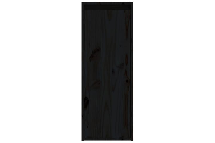 Seinäkaapit 2 kpl musta 30x30x80 cm täysi mänty - Musta - Seinähylly - Keittiöhylly - Hylly
