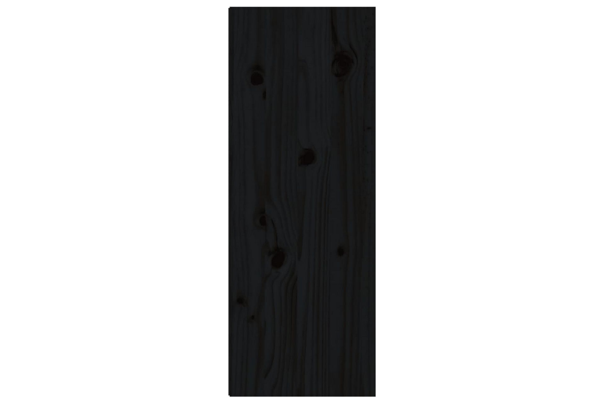Seinäkaapit 2 kpl musta 30x30x80 cm täysi mänty - Musta - Säilytys - Hylly - Seinähylly