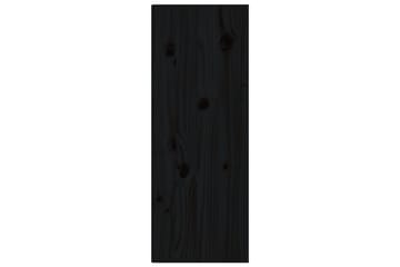 Seinäkaapit 2 kpl musta 30x30x80 cm täysi mänty - Musta - Säilytys - Hylly - Seinähylly