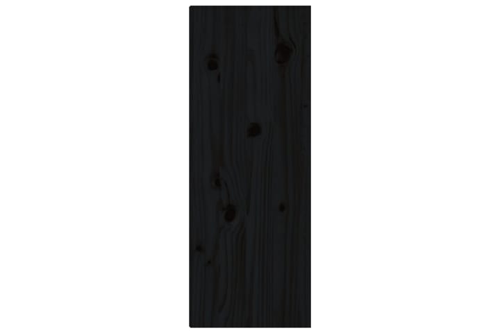 Seinäkaapit 2 kpl musta 30x30x80 cm täysi mänty - Musta - Seinähylly - Keittiöhylly - Hylly