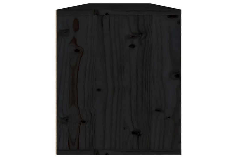 Seinäkaapit 2 kpl musta 60x30x35 cm täysi mänty - Musta - Säilytys - Hylly - Seinähylly