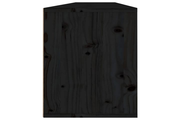 Seinäkaapit 2 kpl musta 80x30x35 cm täysi mänty - Musta - Seinähylly - Keittiöhylly - Hylly