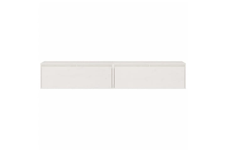 Seinäkaapit 2 kpl valkoinen 100x30x35 cm täysi mänty - Valkoinen - Seinähylly - Keittiöhylly - Hylly