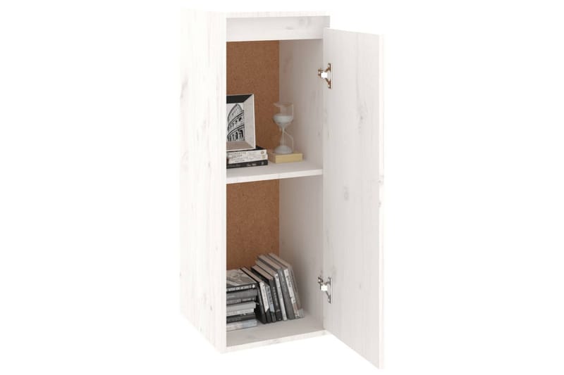 Seinäkaapit 2 kpl valkoinen 30x30x80 cm täysi mänty - Valkoinen - Säilytys - Hylly - Seinähylly