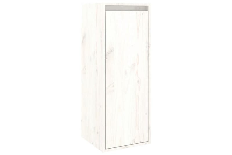Seinäkaapit 2 kpl valkoinen 30x30x80 cm täysi mänty - Valkoinen - Säilytys - Hylly - Seinähylly