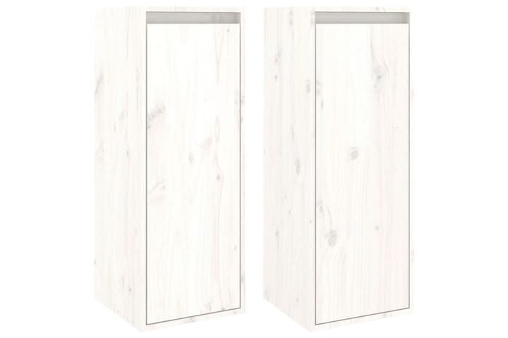 Seinäkaapit 2 kpl valkoinen 30x30x80 cm täysi mänty - Valkoinen - Seinähylly - Keittiöhylly - Hylly