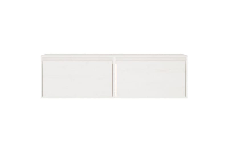 Seinäkaapit 2 kpl valkoinen 60x30x35 cm täysi mänty - Valkoinen - Säilytys - Hylly - Seinähylly