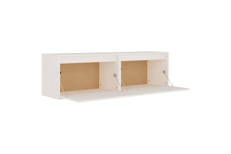 Seinäkaapit 2 kpl valkoinen 60x30x35 cm täysi mänty - Valkoinen - Säilytys - Hylly - Seinähylly