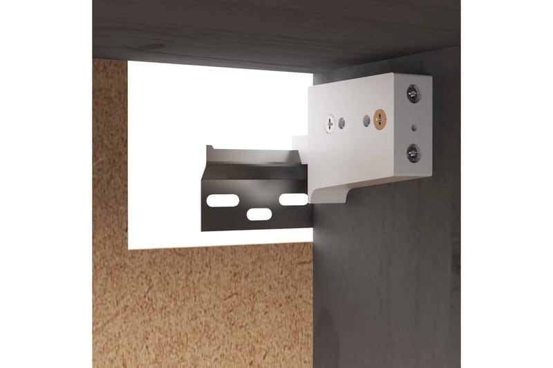 Seinäkaappi harmaa 100x30x35 cm täysi mänty - Harmaa - Säilytys - Hylly - Seinähylly