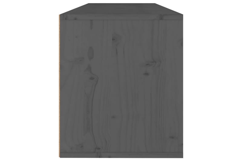 Seinäkaappi harmaa 100x30x35 cm täysi mänty - Harmaa - Säilytys - Hylly - Seinähylly