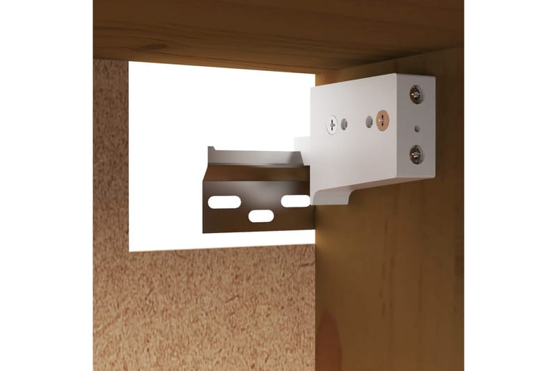 Seinäkaappi hunajanruskea 100x30x35 cm täysi mänty - Ruskea - Säilytys - Hylly - Seinähylly