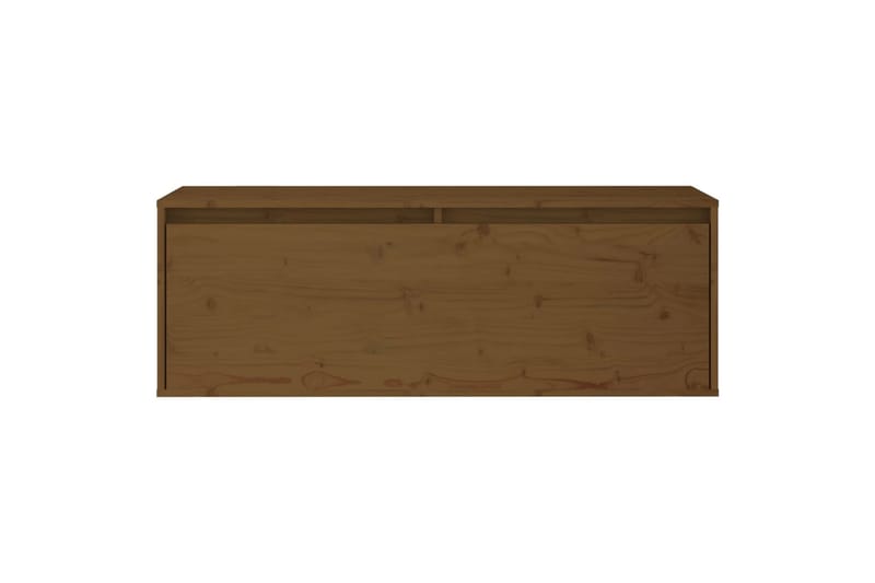 Seinäkaappi hunajanruskea 100x30x35 cm täysi mänty - Ruskea - Säilytys - Hylly - Seinähylly