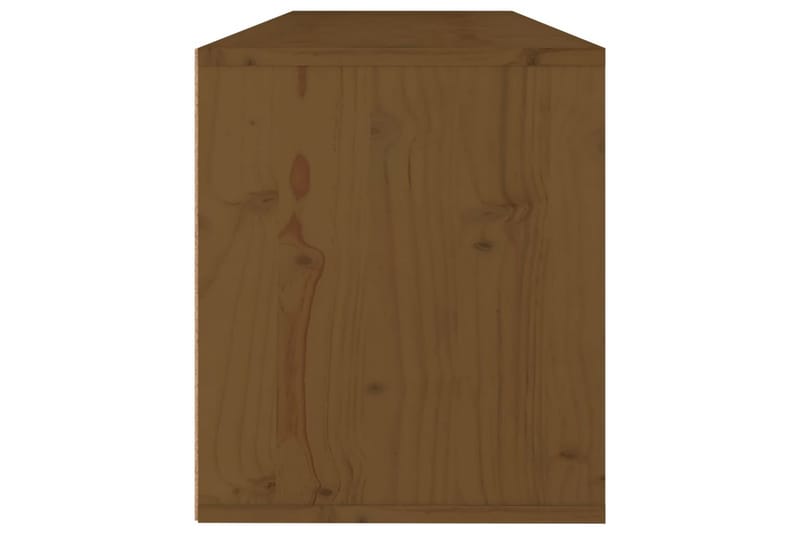 Seinäkaappi hunajanruskea 100x30x35 cm täysi mänty - Ruskea - Säilytys - Hylly - Seinähylly