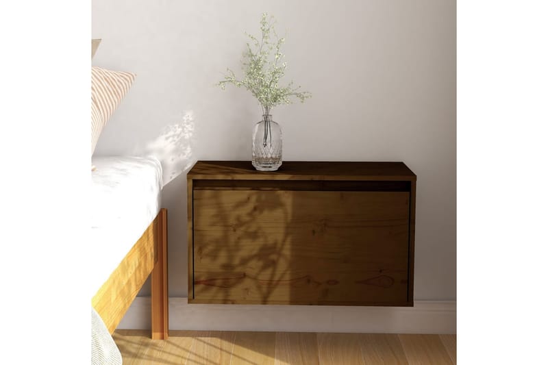 Seinäkaappi hunajanruskea 60x30x35 cm täysi mänty - Ruskea - Säilytys - Hylly - Seinähylly