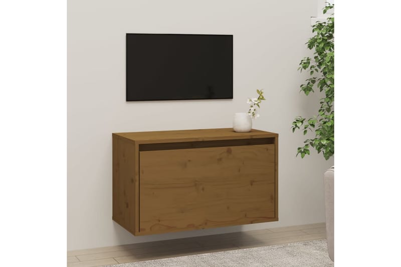 Seinäkaappi hunajanruskea 60x30x35 cm täysi mänty - Ruskea - Säilytys - Hylly - Seinähylly