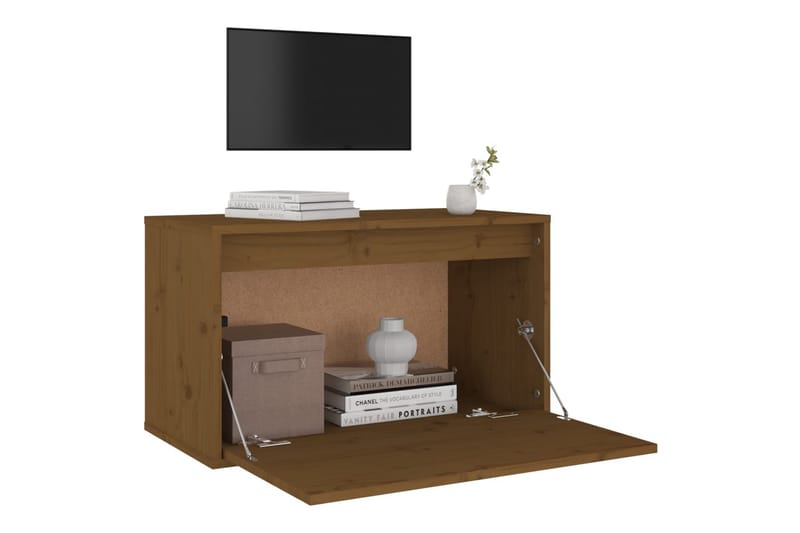 Seinäkaappi hunajanruskea 60x30x35 cm täysi mänty - Ruskea - Säilytys - Hylly - Seinähylly