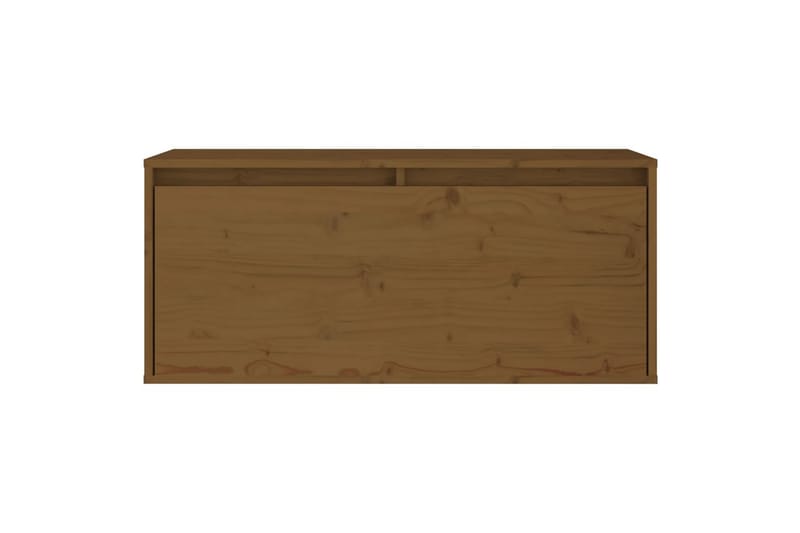 Seinäkaappi hunajanruskea 80x30x35 cm täysi mänty - Ruskea - Säilytys - Hylly - Seinähylly