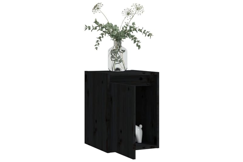 Seinäkaappi musta 30x30x40 cm täysi mänty - Musta - Säilytys - Hylly - Seinähylly