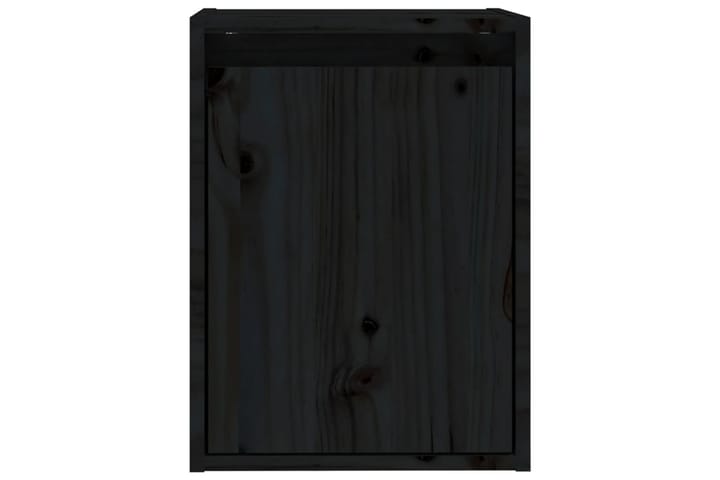 Seinäkaappi musta 30x30x40 cm täysi mänty - Musta - Seinähylly - Keittiöhylly - Hylly