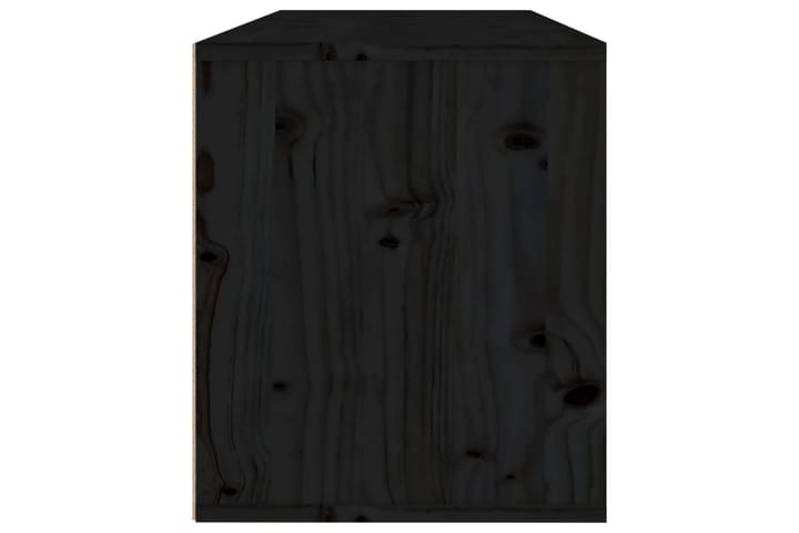 Seinäkaappi musta 80x30x35 cm täysi mänty - Musta - Seinähylly - Keittiöhylly - Hylly