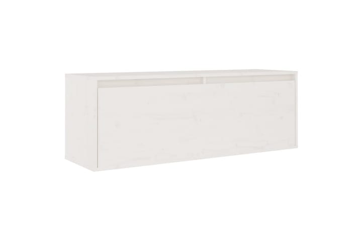 Seinäkaappi valkoinen 100x30x35 cm täysi mänty - Valkoinen - Seinähylly - Keittiöhylly - Hylly