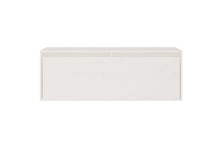 Seinäkaappi valkoinen 100x30x35 cm täysi mänty - Valkoinen - Seinähylly - Keittiöhylly - Hylly