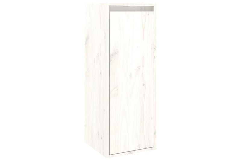 Seinäkaappi valkoinen 30x30x80 cm täysi mänty - Valkoinen - Säilytys - Hylly - Seinähylly