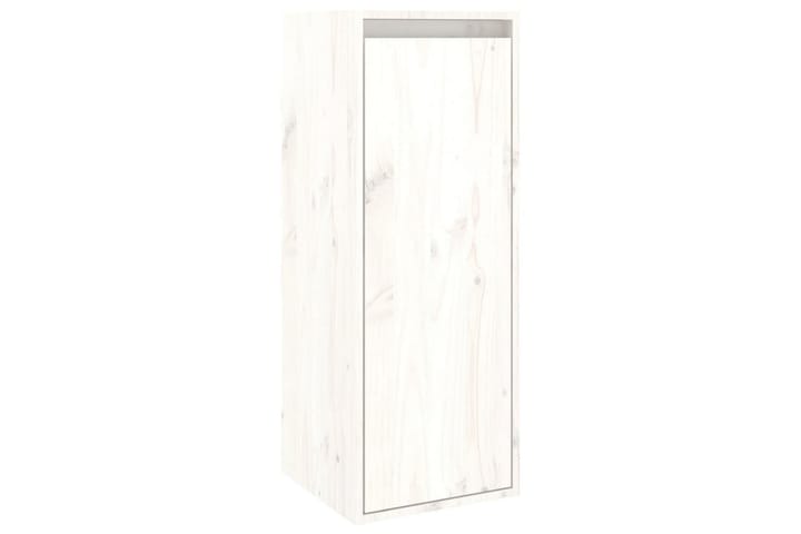 Seinäkaappi valkoinen 30x30x80 cm täysi mänty - Valkoinen - Seinähylly - Keittiöhylly - Hylly