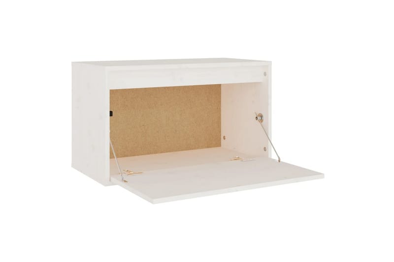 Seinäkaappi valkoinen 60x30x35 cm täysi mänty - Valkoinen - Säilytys - Hylly - Seinähylly