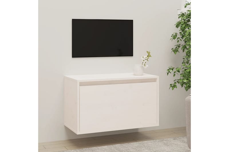 Seinäkaappi valkoinen 60x30x35 cm täysi mänty - Valkoinen - Säilytys - Hylly - Seinähylly