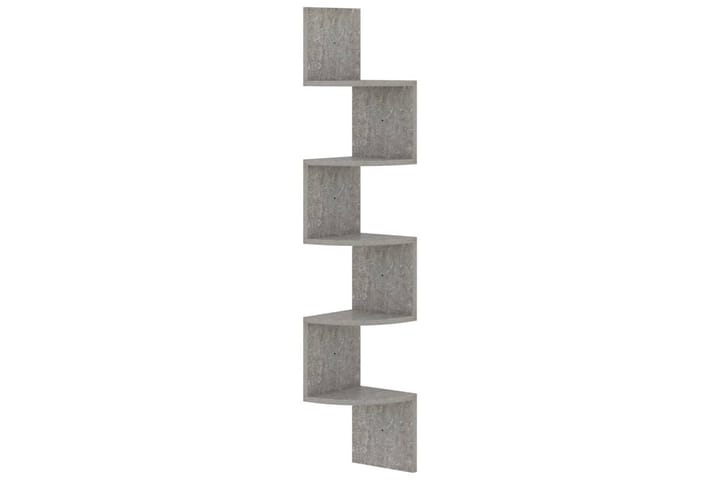 Seinäkulmahylly betoninharmaa 19x19x123 cm lastulevy - Harmaa - Kulmahylly - Keittiöhylly - Hylly