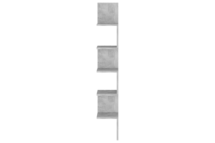 Seinäkulmahylly betoninharmaa 20x20x127,5 cm lastulevy - Seinähylly - Keittiöhylly - Hylly