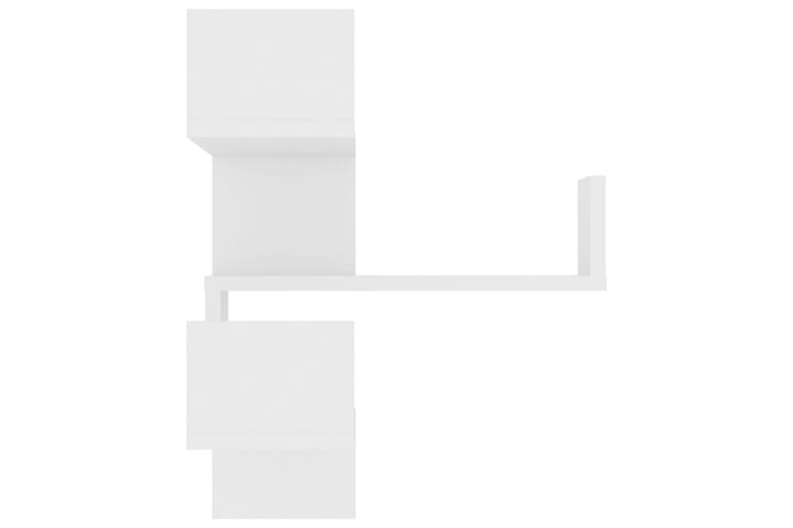 Seinäkulmahylly valkoinen 40x40x50 cm lastulevy - Valkoinen - Seinähylly - Keittiöhylly - Hylly