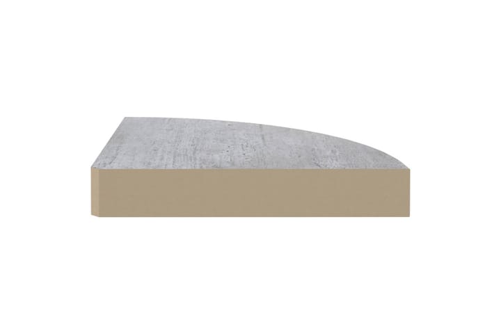Seinäkulmahyllyt 2 kpl betoninharmaa 25x25x3,8 cm MDF - Harmaa - Kulmahylly - Keittiöhylly - Hylly