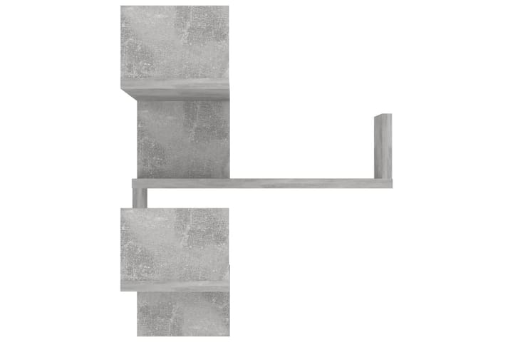 Seinäkulmahyllyt 2 kpl betoninharmaa 40x40x50 cm lastulevy - Harmaa - Seinähylly - Keittiöhylly - Hylly