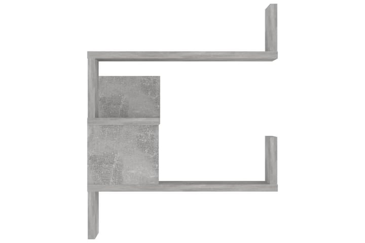 Seinäkulmahyllyt 2 kpl betoninharmaa 40x40x50 cm lastulevy - Harmaa - Seinähylly - Keittiöhylly - Hylly