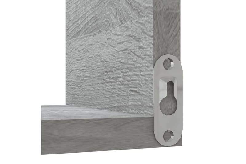 Seinäkulmahyllyt 2 kpl harmaa Sonoma 40x40x50 cm tekninen pu - Harmaa - Säilytys - Hylly - Kulmahylly