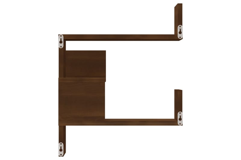 Seinäkulmahyllyt 2 kpl ruskea tammi 40x40x50 cm tekninen puu - Ruskea - Säilytys - Hylly - Kulmahylly
