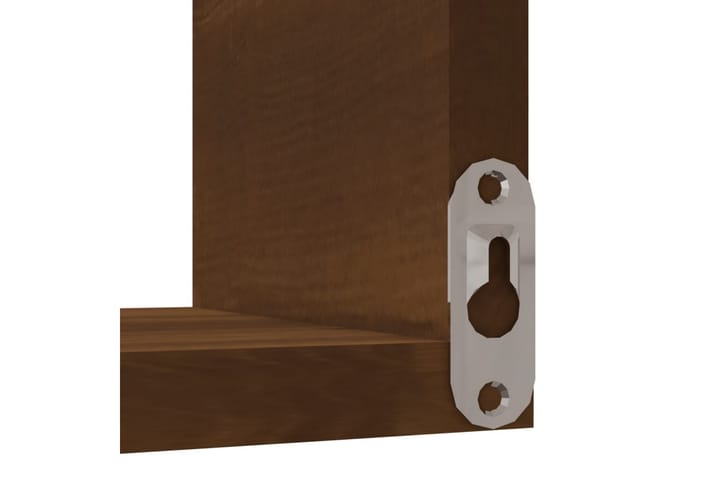 Seinäkulmahyllyt 2 kpl ruskea tammi 40x40x50 cm tekninen puu - Ruskea - Kulmahylly - Hylly - Keittiöhylly