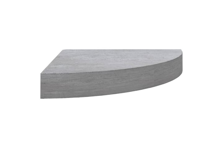 Seinäkulmahyllyt 4 kpl betoninharmaa 35x35x3,8 cm MDF - Harmaa - Kulmahylly - Keittiöhylly - Hylly