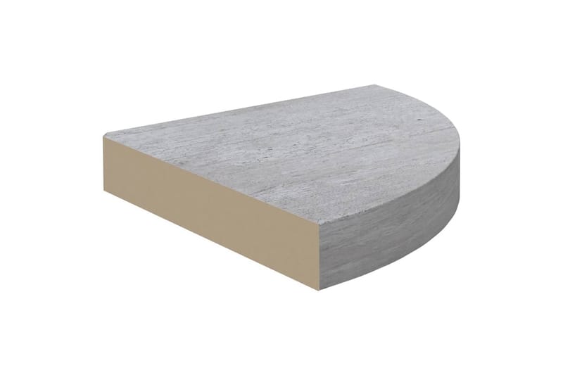 Seinäkulmahyllyt 4 kpl betoninharmaa 35x35x3,8 cm MDF - Harmaa - Kulmahylly - Keittiöhylly - Hylly