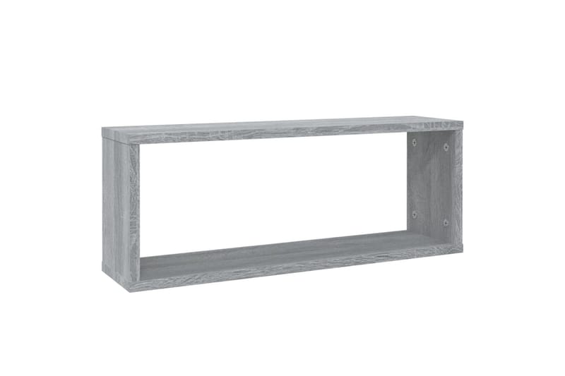Seinäkuutiohyllyt 2 kpl harmaa Sonoma 60x15x23 cm tekninen p - Harmaa - Säilytys - Hylly - Seinähylly