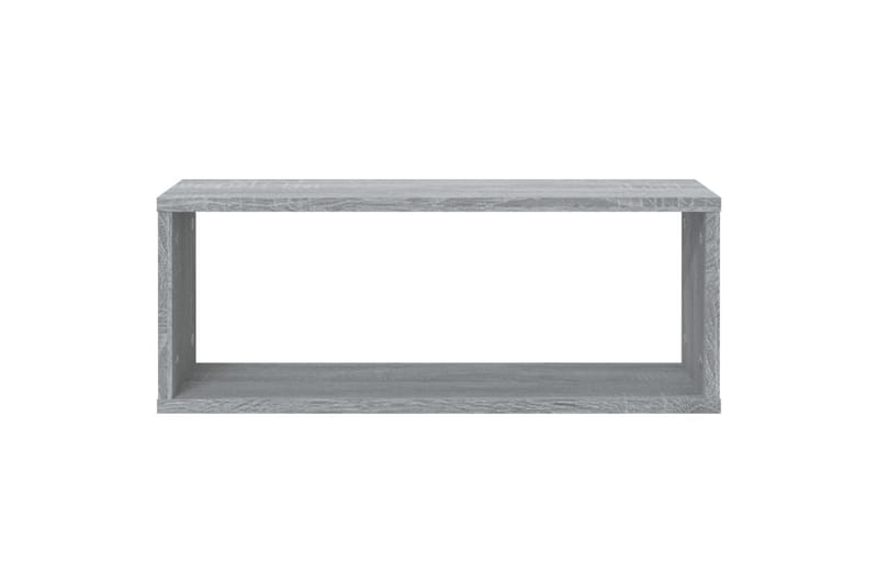 Seinäkuutiohyllyt 4 kpl harmaa Sonoma 60x15x23 cm tekninen p - Harmaa - Säilytys - Hylly - Seinähylly