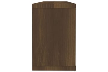 Seinäkuutiohyllyt 6 kpl ruskea tammi 60x15x23 cm tekninen pu - Ruskea - Säilytys - Hylly - Seinähylly