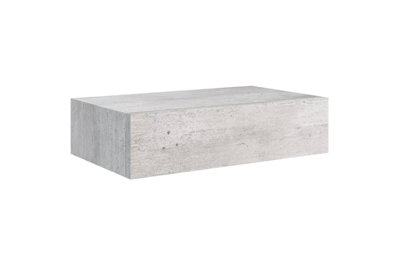 Seinälaatikkohyllyt 2 kpl betoninharmaa 40x23,5x10 cm MDF - Harmaa - Säilytys - Hylly - Seinähylly