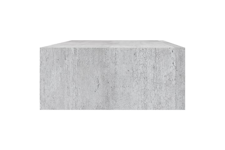 Seinälaatikkohyllyt 2 kpl betoninharmaa 40x23,5x10 cm MDF - Harmaa - Seinähylly - Keittiöhylly - Hylly